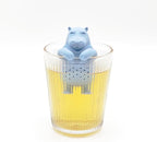 1pcs creative animal tea infuser, cute loose leaf tea steeper, reusable, Easy to carry, brew a cup of good tea anytime, anywhere(A hippopotamus)