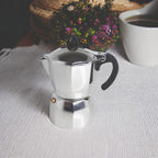 Imusa 6 Cup Stovetop Espresso Maker with Heart Shaped Knob, Silver