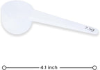 Measure spoons | measuring spoons set of 6 | exact dosing 3 gram scoop, 5 gram scoop, 7,5g, 10g, 15g, 30g | kitchen measuring set for powder and liquids | plastic medicine spoon and cups