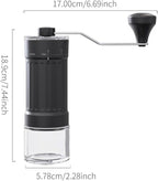 Manual Coffee Grinder, 40 Levels External Adjustment, Portable Hand Coffee Bean Mill, Ceramic Burr Coffee Grinder