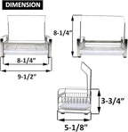 Sponge Holder - Kitchen Sink Organizer - Sink Caddy - Sink Tray - SUS304 Stainless Steel Soap Holder,9.45 x5.15 x8.1 inches,Large Size