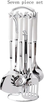 Ceramic Handles Cooking Tool Set steel Kitchen Utensils set of cookers Shovels Spoons Strainer(E)