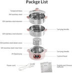 Bear Electric Multifunctional Food Steamer, One Touch Digital Steamer with Timer, Vegetable Steamer 2 Tiered Stackable Stainless Steel Baskets, Auto Shut-off & Anti-dry Protection, 1200W, 8.5Quart