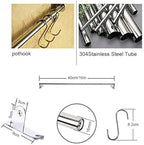 Kitchen Utensils Holder Hanging Racks 304 Stainless Steel Rail Utensil Storage Hanger Wall Mounted Rack for Tools and Pots(80cm)