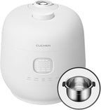 Cuchen 10-Cup Premium IH Pressure Rice Cooker & Multi-Cooker, Full 304Ti Stainless Steel Inner Pot, Dual High/Non-Pressure, Slow Cook & Auto Steam Clean (CRH-TWS1010PWUS)