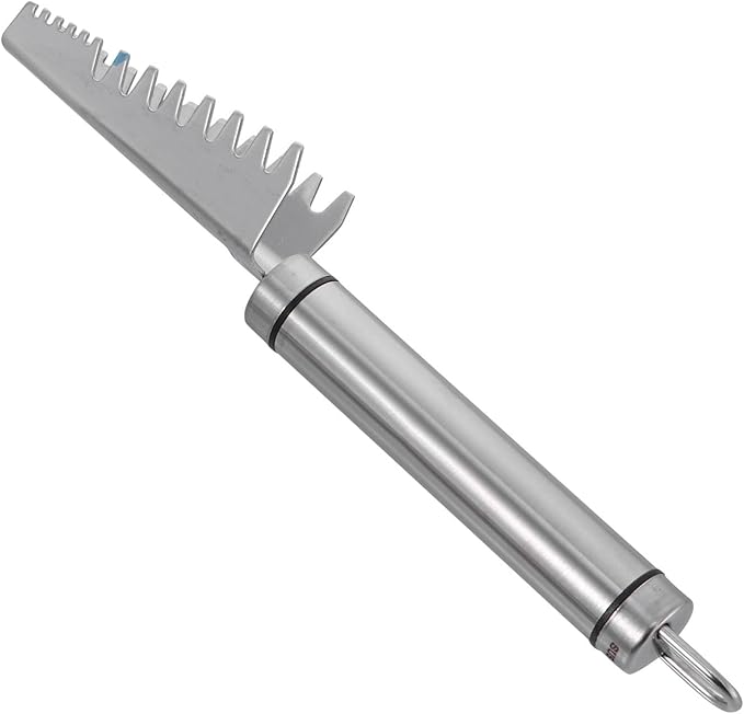 GALPADA Fish Scale Scraper 304 Stainless Steel Manual Fish Scale Remover Kitchen Gadget for Home Seafood Cleaning Tool