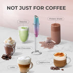 Zulay Kitchen Powerful Milk Frother Wand With 4 AA Duracell Batteries - Ultra Fast Handheld Drink Mixer - Electric Whisk Foam Maker for Coffee, Lattes, Cappuccino, Matcha & Creamer - Pink Spritz