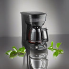Hamilton Beach 12 Cup Programmable Drip Coffee Maker Machine, Regular & Bold Brew Options, Auto Pause and Pour, Glass Carafe, Black Stainless (46293J)
