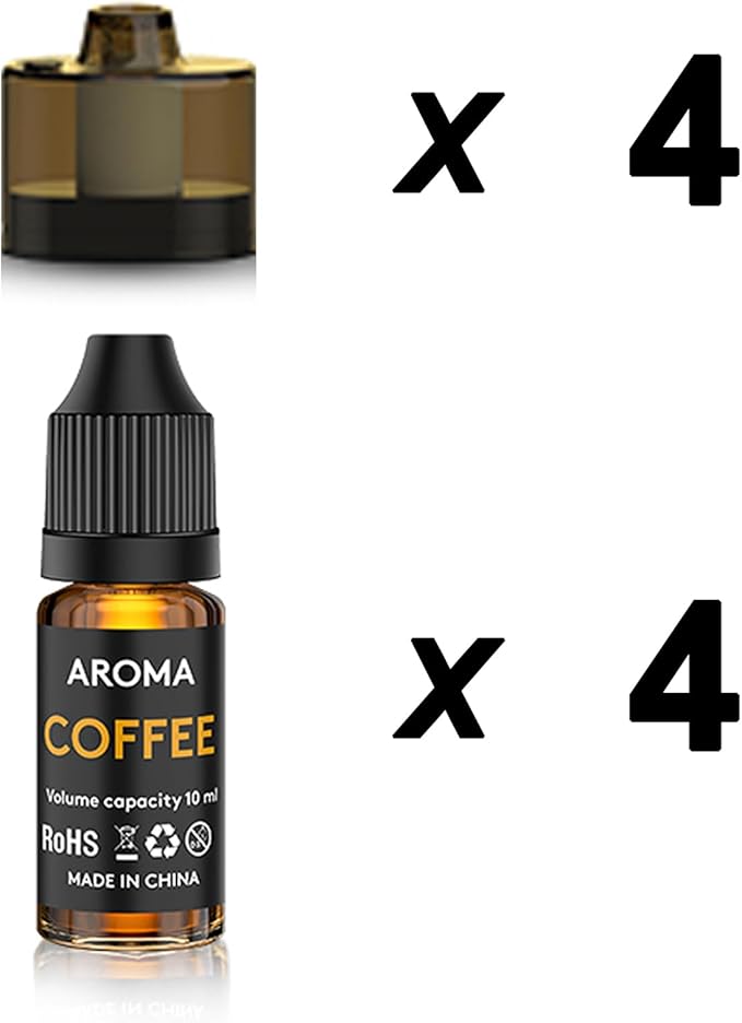 Cocktail Bubble Smoke Gun Accessories, 10ml, Includes 4 Contains, 4 Aromatic Flavor Oils, Coffee Flavor