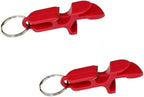 2Pcs Red Can Opener,Portable Beer Bottle Opener Keychain Shotgun Tool,Pocket Aluminum Beer Bar Tool Practical Processed Great for Parties,Favors,Drinking Accessories Bar and Wine Tools