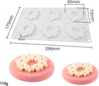 6-Cavity Flower Shape 3D Silicone Mold for Baking Cakes Mousse Dessert Pastry Mold Cake Decoration Cheesecake Ice Cream Mould (Cloud Flower M_11.84 X7 X0.32 inch)