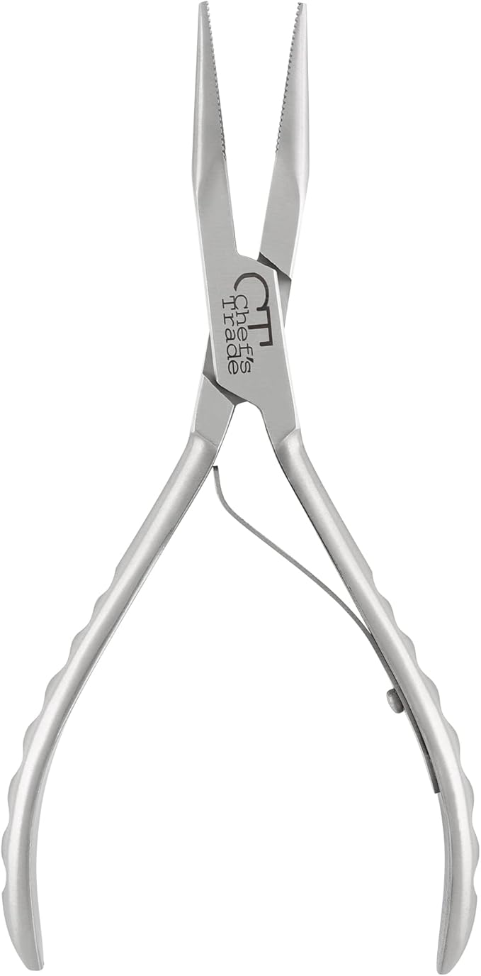Fish Bone Pliers/Tweezers Stainless Steel Washable (Silver)
