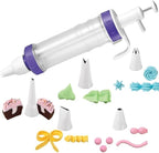 Wilton Dessert Decorator Plus - Cake Decorator Kit - Includes a Plunger-Style Tool, 2 Couplers, 1 Fill Tip & 4 Decorating Tips - Easy to Use