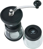 VIA CREMA Manual Coffee Grinder with Ceramic Burr and Glass Container for Espresso Beans