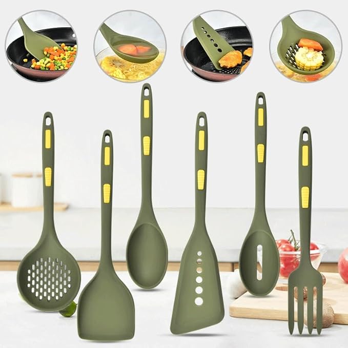 Kitchen Utensils Set Non-stick Kitchenware Cooking Spoon Soup Ladle Spatula Shovel Tools Gadget Accessories