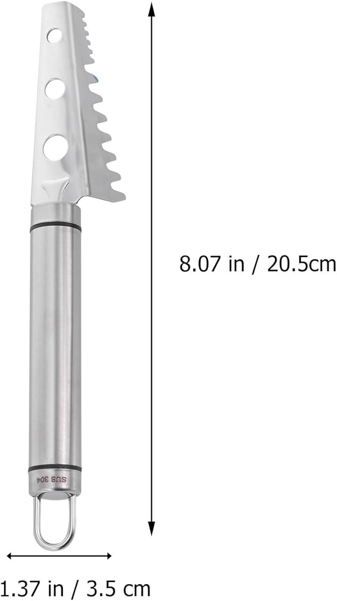 GALPADA Fish Scale Scraper 304 Stainless Steel Manual Fish Scale Remover Kitchen Gadget for Home Seafood Cleaning Tool