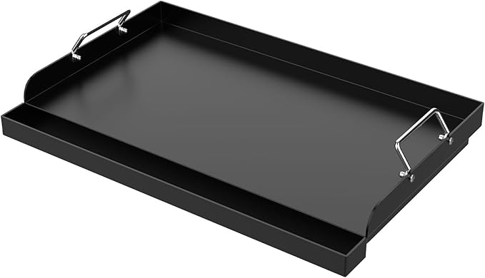 Universal Carbon Steel Griddle for Gas Grill/Kitchen Stove Top, Large Griddle Pan for Camp Camping,Tailgating and BBQ Accessories, Plancha Para Cocinar, 25" x 16" Stove Top Skillet Pan, Gift for men