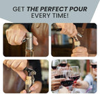 A Bar Above Manual Wine Bottle Opener, Corkscrew Wine Key, for Servers, Waiters, and Home Bartenders, with Foil Cutter, Bottle Cap Remover, Beer and Tool Accessories, Black, Single Pack