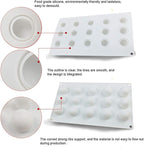 OCPO KITCHEN Mini Truffles Silicone Mold for Baking Candy, Chocolate, Cake Decoration Mold, Non-Stick & Easy Release, 3D Mini Ball Shape (15-Cavity)