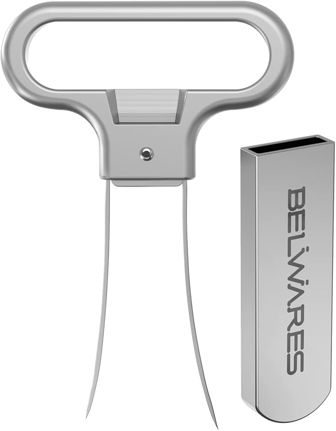 Ah So Wine Opener - Stainless Steel Bottle Opener, Effortless Cork Removal with Two-Pronged Precision, Vintage Cork Remover That Won’t Crumble - Beer Opener, Great Gift Idea