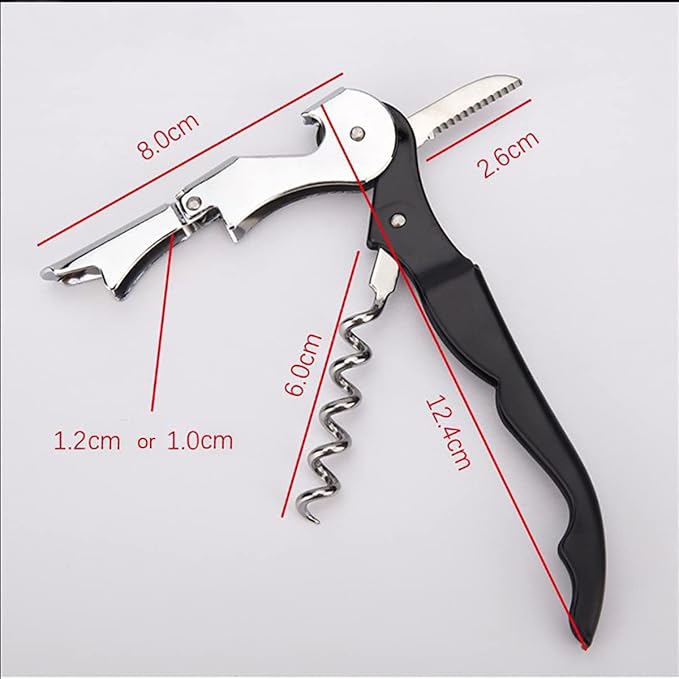 Waiter Corkscrew Professional Wine Opener with Foil Cutter,Manual Wine Bottle Opener for Servers, Bartenders and Waiter (1, Pink)
