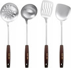 Kitchen Utensils Set，Cooking Utensils Spoons for Cooking Spatulas Stainless Steel Cooking Utensils Gadgets Spatulas Spoons 4 Pieces Sets Kitchen Tools