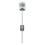 Taylor Programmable Digital Candy and Deep Fry Thermometer with Green Light Alert Display, Long Stem, and Adjustable Pan Clip, White