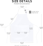 Syntus Apron for Men Women, Adjustable Cooking Kitchen Chef Aprons with 2 Pockets, Cotton/Polycotton/Polyester