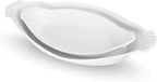 BIA Cordon Bleu Classic Bakeware Set, Oval Au Gratin Dishes - Set of 2 (24 oz & 10 oz), Microwave, Oven & Dishwasher Safe, Glossy White Porcelain for Baking & Serving - Great Gift for Home Chefs