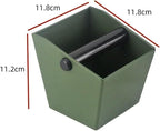 Coffee Knock Box Grounds Container ABS Bucket Anti Slip Powder Beveled Residue Barista Accessories Maker Tools(Burnt-sugar)