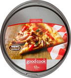 GoodCook Everyday Nonstick Steel Pizza Pan, 12", Gray (Pack of 2)