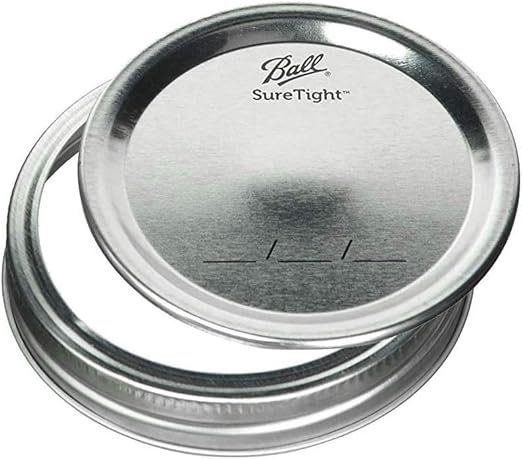 Ball Jar with Lid and Band - Pick Your Size and Color (Clear, Wide Mouth Pint - 16 oz.) Pack Of 2