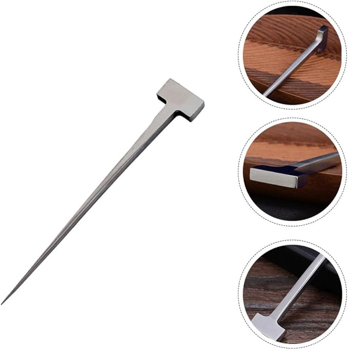 KALLORY T-shaped Fish Eel Nail 304 Stainless Steel Kitchen Tool Home and Restaurant Eel Killing Spike Seafood Specialty Gadget