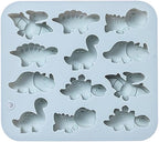 Silicone Cake Pop Mold Non Stick Fancy Mold Cake Pan 12 Cavity dinosaur shape Candy Cupcake Cornbread Chocolate Brownie Gummy Resin Crafts Cake