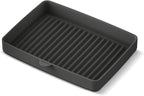 Teranuvo Silicone Oven Tray compatible with BALMUDA The Toaster Oven - safe to use, non toxic, durable, dishwasher safe, heat resistant, silicone liners for air flow and drain oil, non stick (Grey)