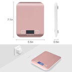 Digital Shipping Scale,Stainless Steel Panel, Accurate Portable Postal Scale for Packages, Small Business,Kitchen, Food, Handmade, Liquids, and Boutique (Rose Gold Rechargeable(10kg/1g))