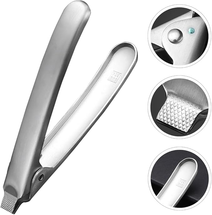 Hemoton Stainless Steel Clam Opener 5 Inch Seafood Tool with Ergonomic Handle for Easy Shellfish and Oyster Opening Kitchen Gadget