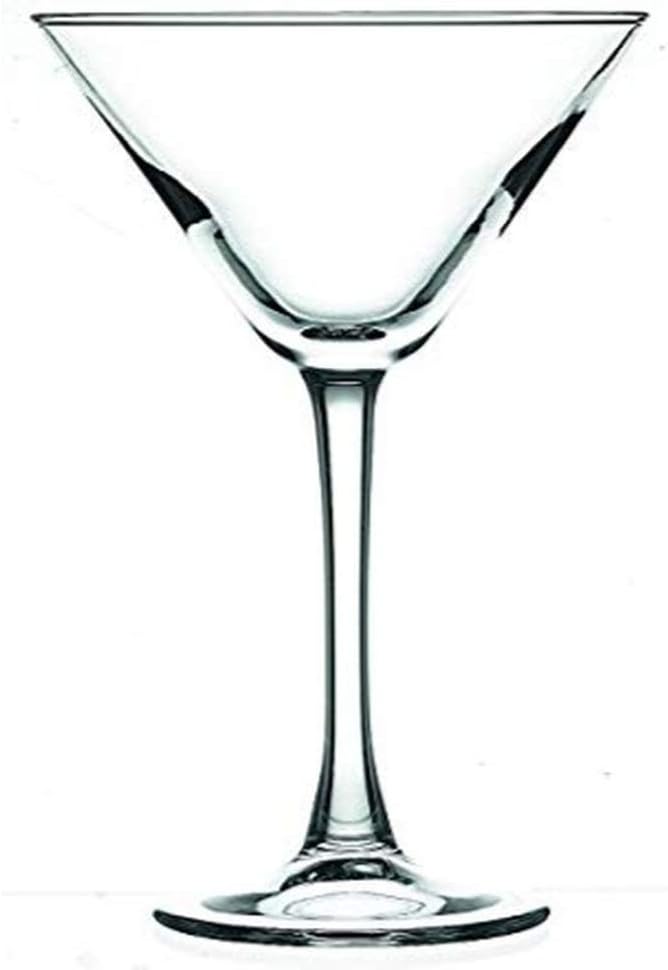 Restaurantware Cascata 8 Ounce Stemmed Martini Glasses Set Of 12 Tempered Martini Glasses - All-Purpose Chip-Resistant Lead-Free Glass Martini Glass Set Dishwasher-Safe For Martinis Or Cocktails
