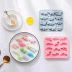 Silicone Cake Pop Mold Non Stick Fancy Mold Cake Pan 12 Cavity dinosaur shape Candy Cupcake Cornbread Chocolate Brownie Gummy Resin Crafts Cake