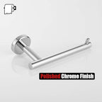 JQK Chrome Toilet Paper Holder, 5 Inch 304 Stainless Steel Thick 8mm Tissue Paper Dispenser for Bathroom, Hold Mega Rolls, Polished Chrome Wall Mount, TPH100-CH