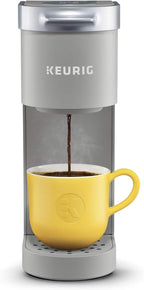 Keurig K-Mini Single Serve Coffee Maker, Studio Gray, 6 to 12 oz. Brew Sizes & K-Supreme Single Serve K-Cup Pod Coffee Maker, MultiStream Technology, White