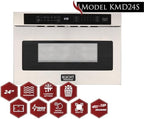 Pemberly Row 23.8" Modern Stainless Steel Microwaves in Silver