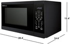 SHARP Countertop Microwave Oven with Removable 12.4" Carousel Turntable, 1100 Watt, 1.4 Cubic Feet, Black