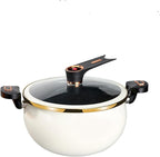 8L / 8.45Qt Micro Pressure Cooker With Visual Glass Lid & Handles, Non-Stick Multi-Function Pot For Gas, Electric Ceramic & Induction Stoves(Black)