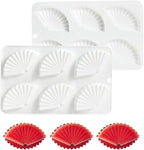 Silicone Pudding Molds, Fan Shape Non-Stick Jelly Dessert Making Trays, Cream Mold for Mousse Cake (F_Folding Fan)
