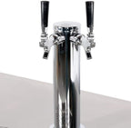 PEAKCOLD 2 Door Commercial Beer Dispenser - Double Tap Keg Cooler - Kegerator; 48" W