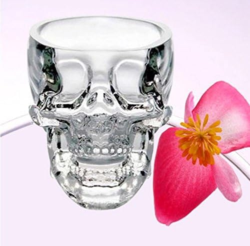 Kitchen & Dining Entertaining Glassware Drinkware Old Fashioned Glasses Skull Cup for Serving Scotch Whiskey Mixed Drinks (8)