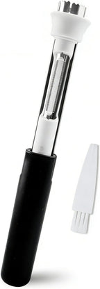 2 in 1 Apple Corer and Peeler Tool, Fruit Vegetable Corer and Peeler Tool Stainless Steel Apple Peeler Apple Corer Remover Tool Multifunction Corer Tool for Vegetable Fruit Kitchen Gadget (Black)