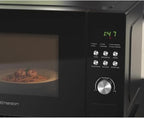 Emerson MW1101B Countertop Microwave Oven with Button Control, LED Display 1000W, 10 Power Levels, 6 Auto Menus, Glass Turntable and Child Safe Lock, 1.1 Cu. Ft., Black