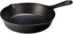Lodge Seasoned Cast Iron Skillet - PFAS-Free, Non-Toxic Cookware - Use with an Oven, Stove, Grill, or Campfire - Naturally Non-Stick & Oven Safe - 8 Inches
